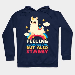 Llamagical but also stabby Hoodie